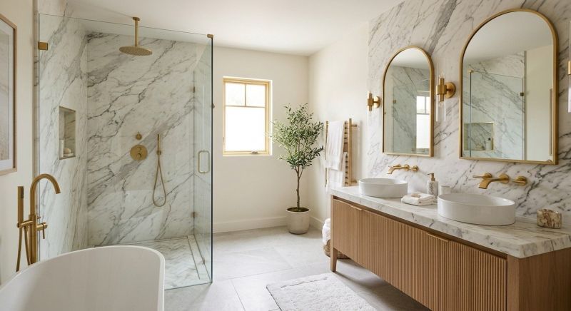 Granite Shower Installation in Portland, ME